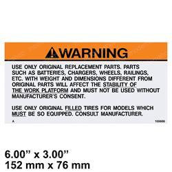 108666: Aftermarket Skyjack Decal - Caution