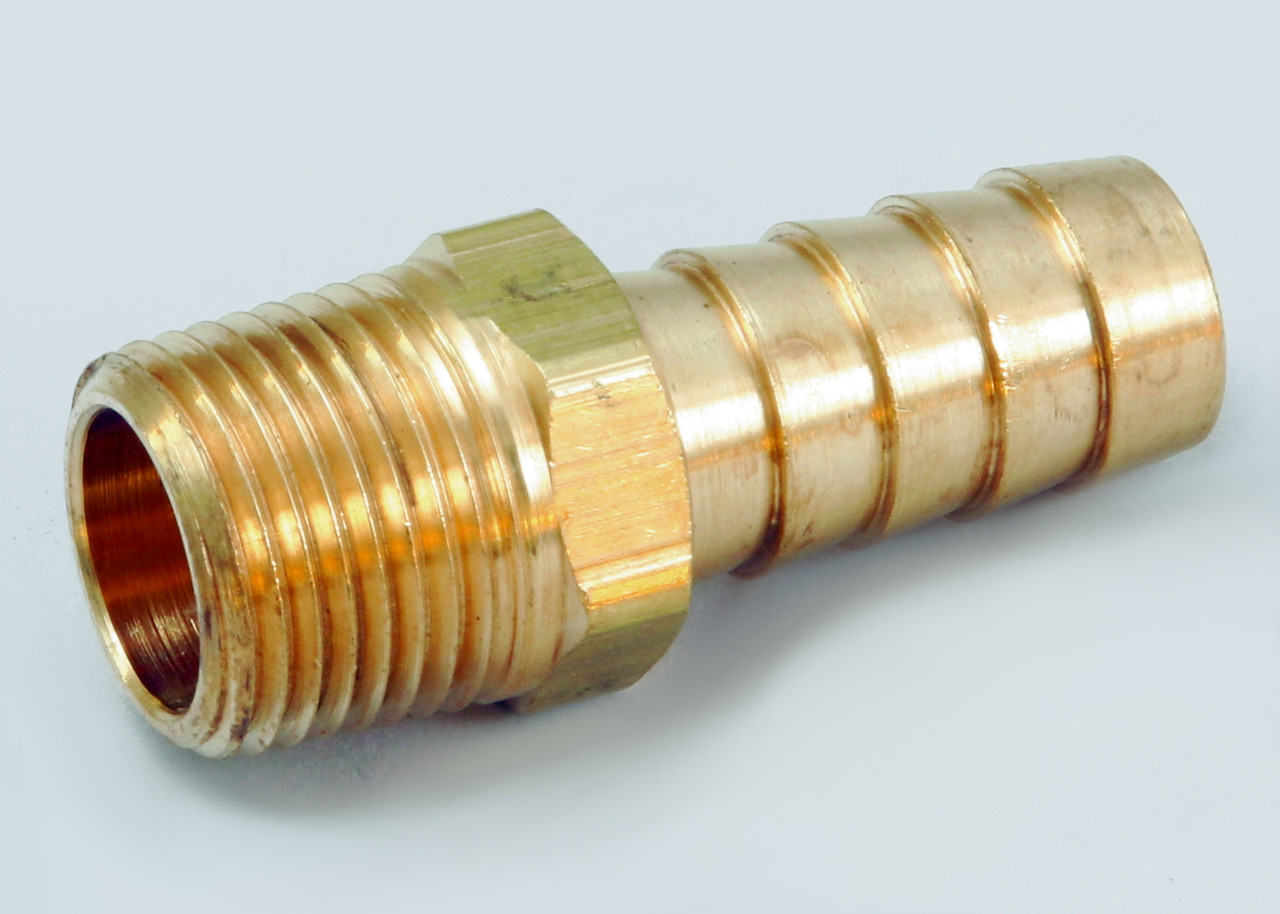 320265: PowerBoss Aftermarket Fitting-Dbl 3/8Mpt 3/8Ho Brass