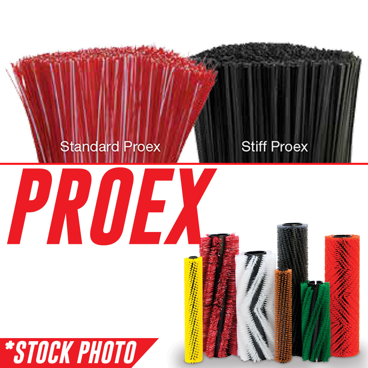 3300312: 36" Cylindrical Brush 8 Double Row Proex fits PowerBoss Models 52, 62, 65, 71, 75, 78, SW/6X