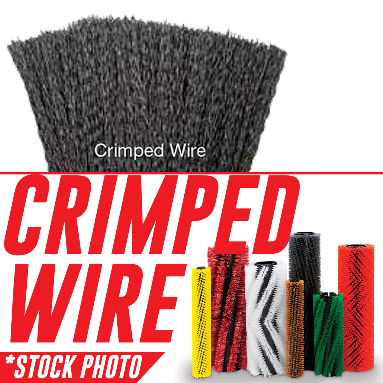 3305823: 42" Cylindrical Brush 8 Double Row Crimped Wire fits PowerBoss Models 5550, 80, 82, Commander 82, Core 50, CSS/82, SW/75II, SW/8X, TSS/82