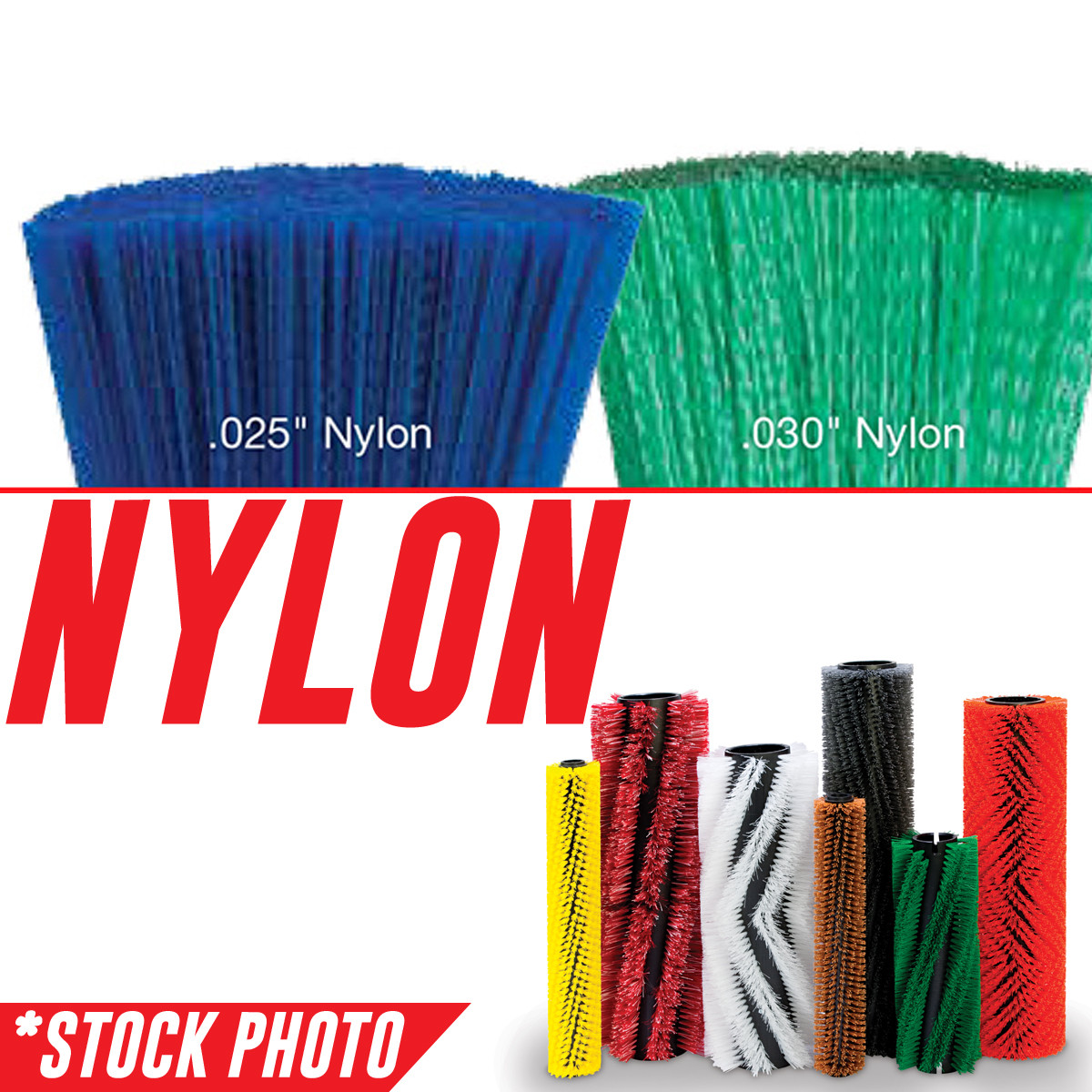 3315725: 56" Cylindrical Brush 8 Double Row Stiff Nylon fits PowerBoss Models SW/10X