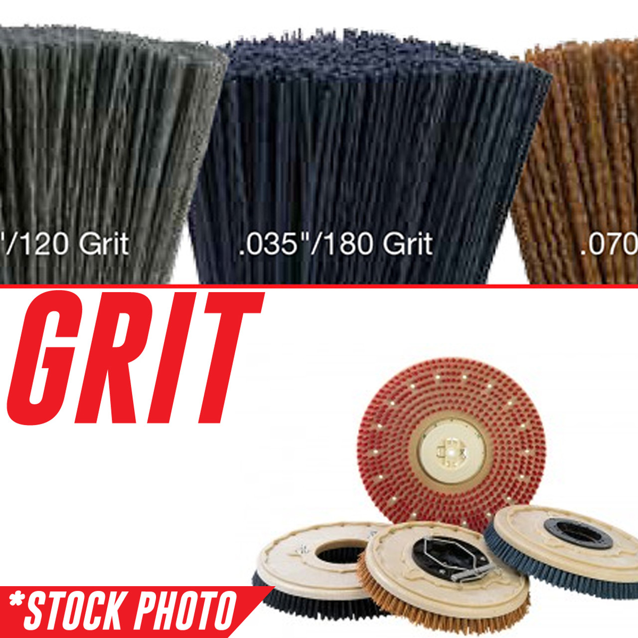 56505761: 12" Rotary Brush .070"/46 Grit fits Various Advance-Nilfisk Models