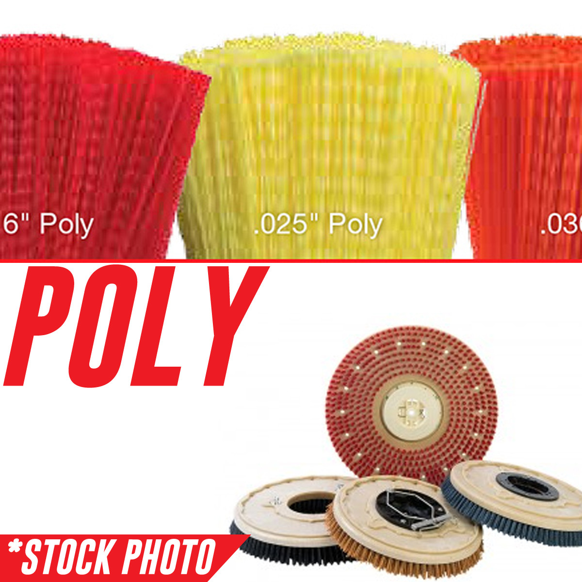 0765-257: 16" Rotary Brush .028" Poly fits American-Lincoln Models 7750/46, ATS46, SC7730-46, SC7740-46, Smart 46