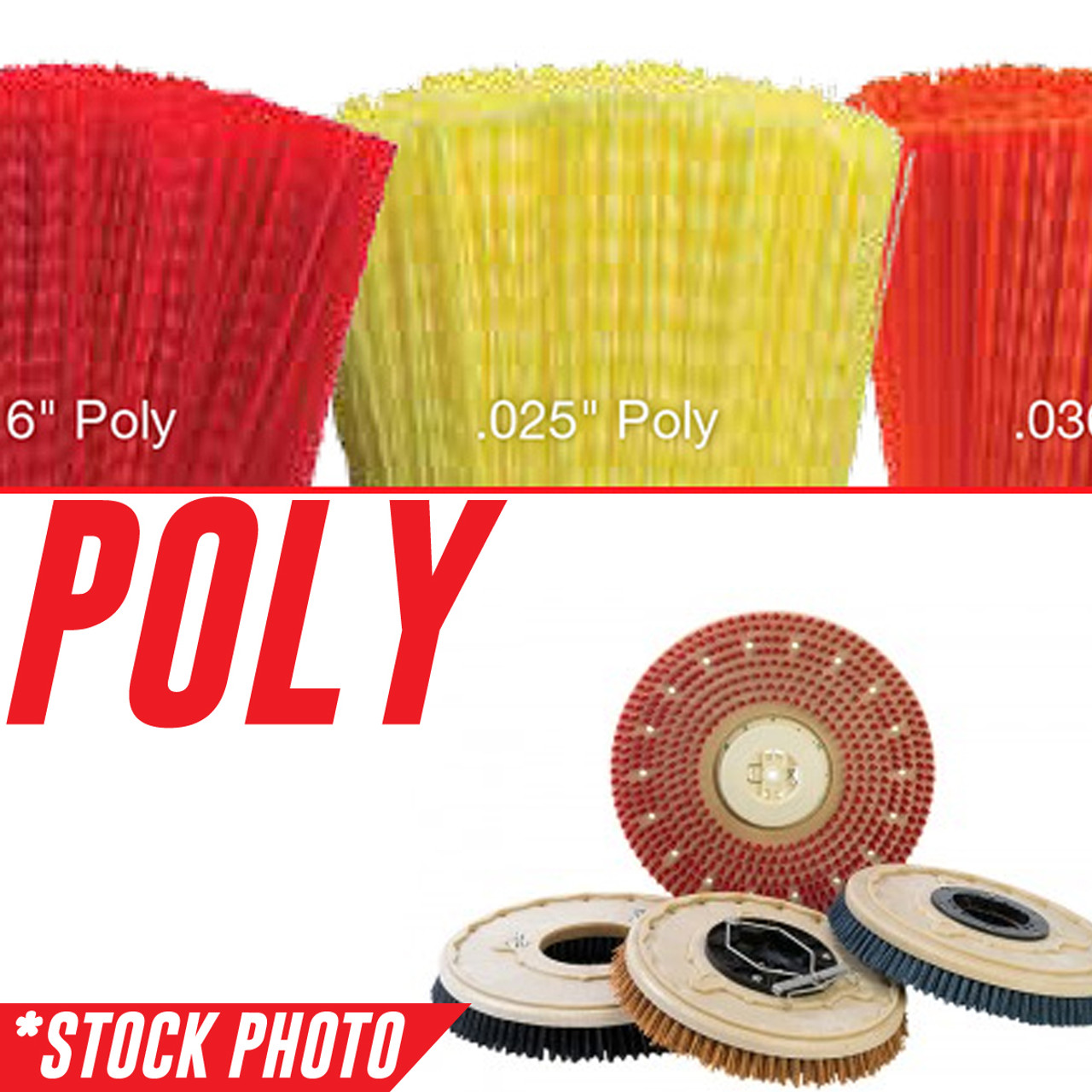 56505784: 16" Rotary Brush .028" Poly fits Various Advance-Nilfisk Models