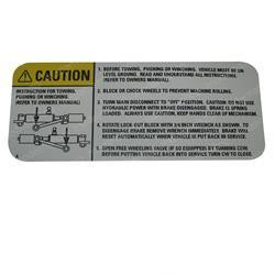 106515: Aftermarket Skyjack Decal - Caution Brake