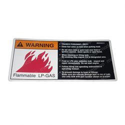 1320264: Aftermarket Hyster Decal - Warning Flammable Gas