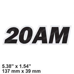 1703902: Aftermarket Gradall Decal-model Desig. 20AM