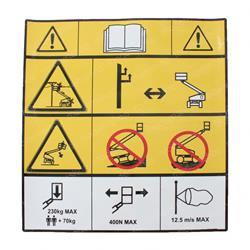 1705821: Aftermarket JLG Decal Tipping/elect Plf (