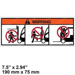 2075656: Aftermarket Hyster Decal - Mast Warning