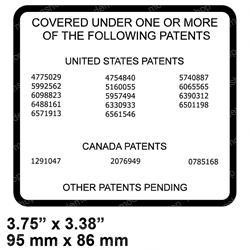 1700584: Aftermarket JLG Decal - Patent
