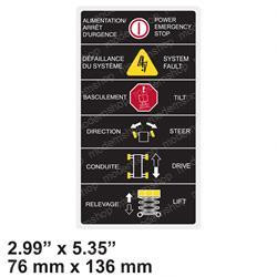 1705723: Aftermarket Gradall Decal - Legend Eng/fre