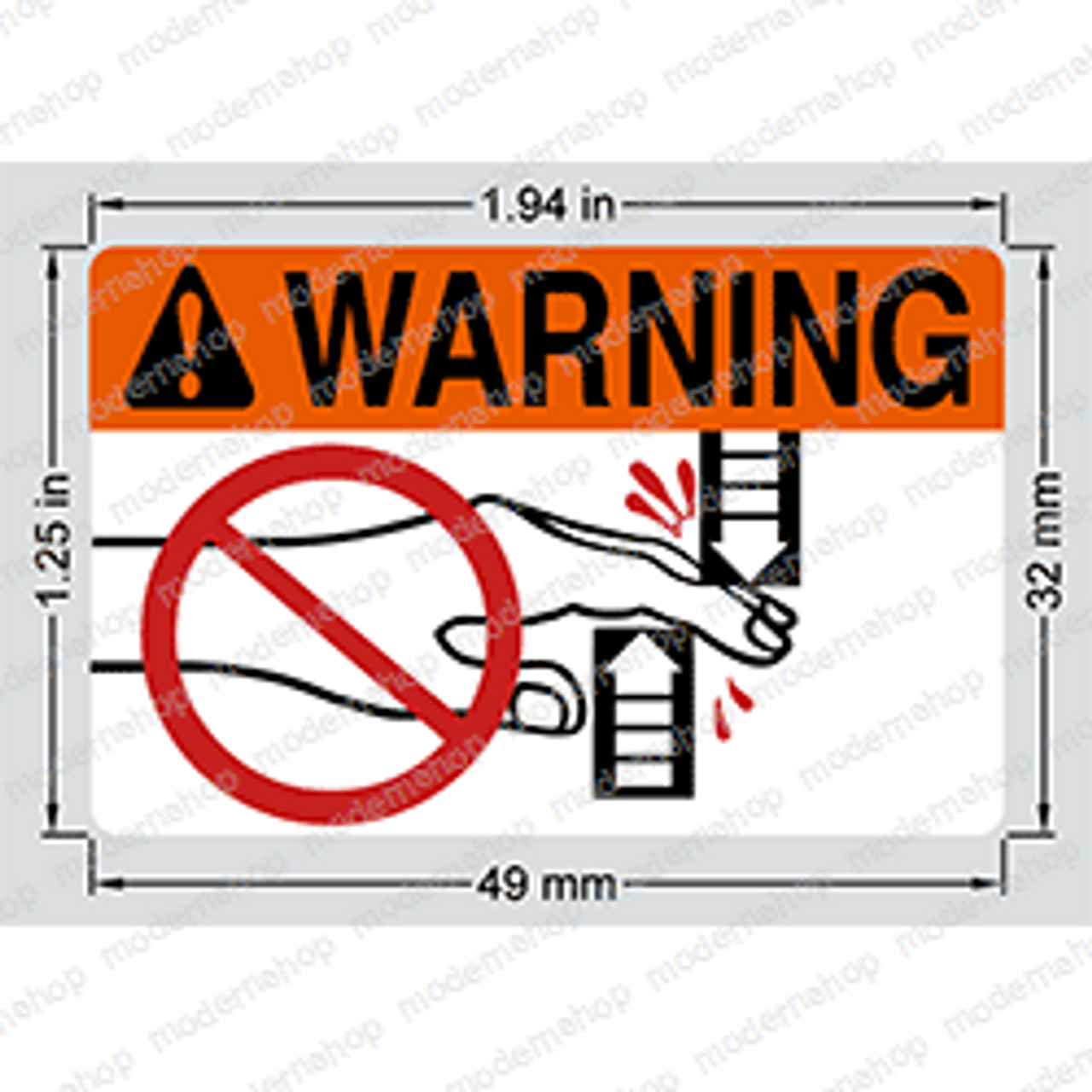 665595: Aftermarket Nissan Forklift Decal - Pinch Point