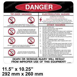 105672: Aftermarket Skyjack Decal - Danger