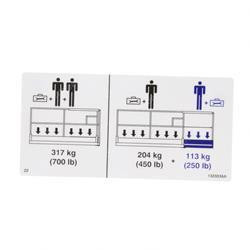 132333: Aftermarket Skyjack Decal - Platform Capcaity 700