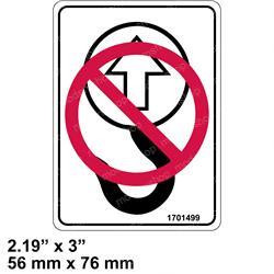 1701499: Aftermarket Gradall Decal - No Tie Down/lift