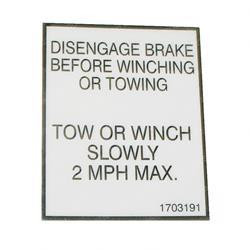 1703191: Aftermarket Gradall Decal - Winching/Towing