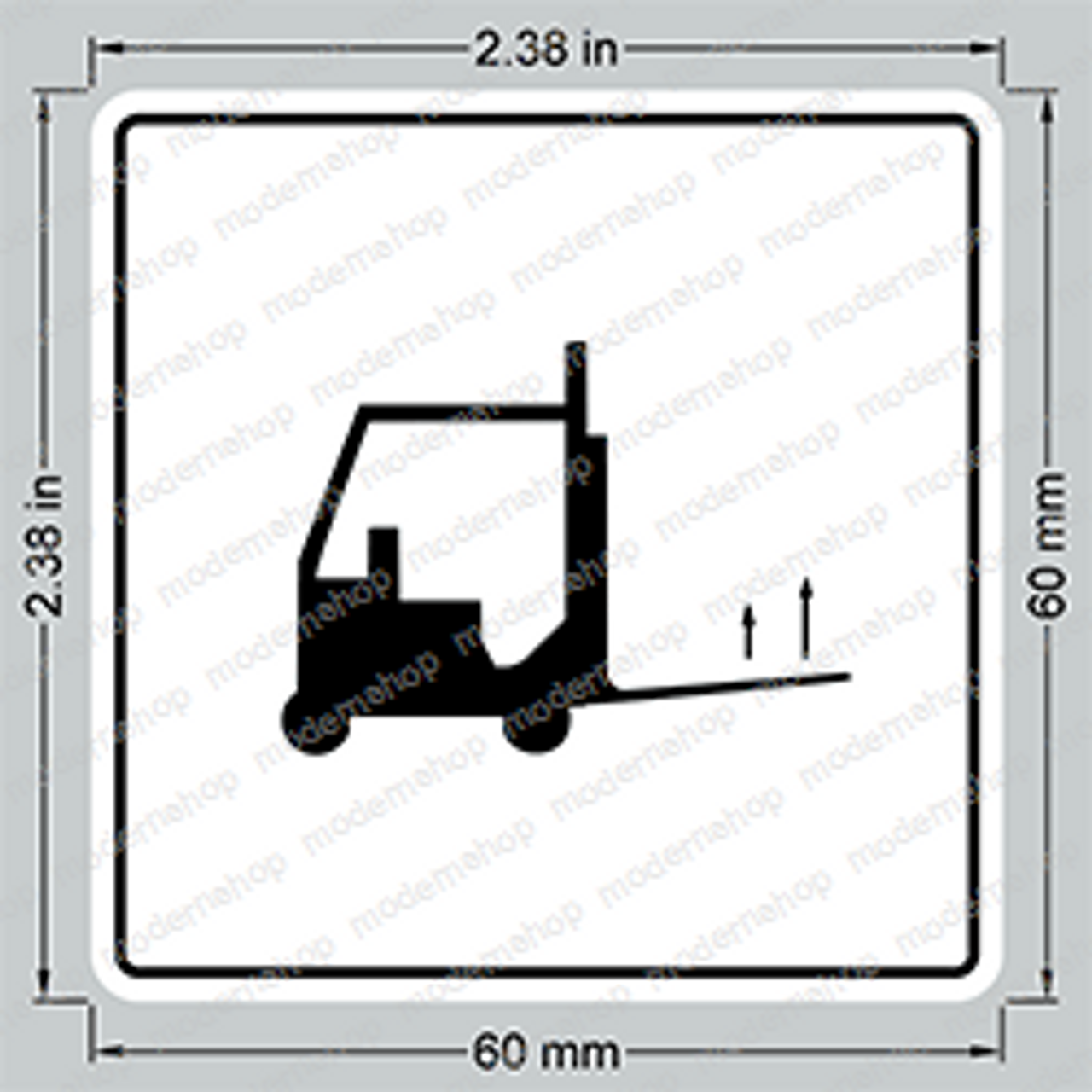 1703817: JLG DECAL - FORK LIFT