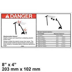 27564: Aftermarket Genie Decal - Danger Elec.hazard