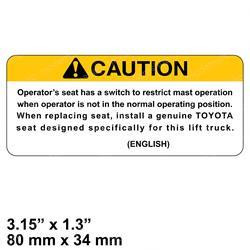 57954-U2171-71: Aftermarket Toyota Decal - Caution