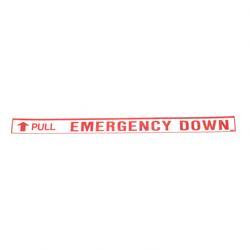 6557: Aftermarket MEC (Mayville Eng) Decal - Emergency Down