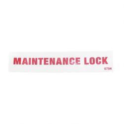 6794: Aftermarket Mec (Mayville Eng) Decal - Maintenance Lock