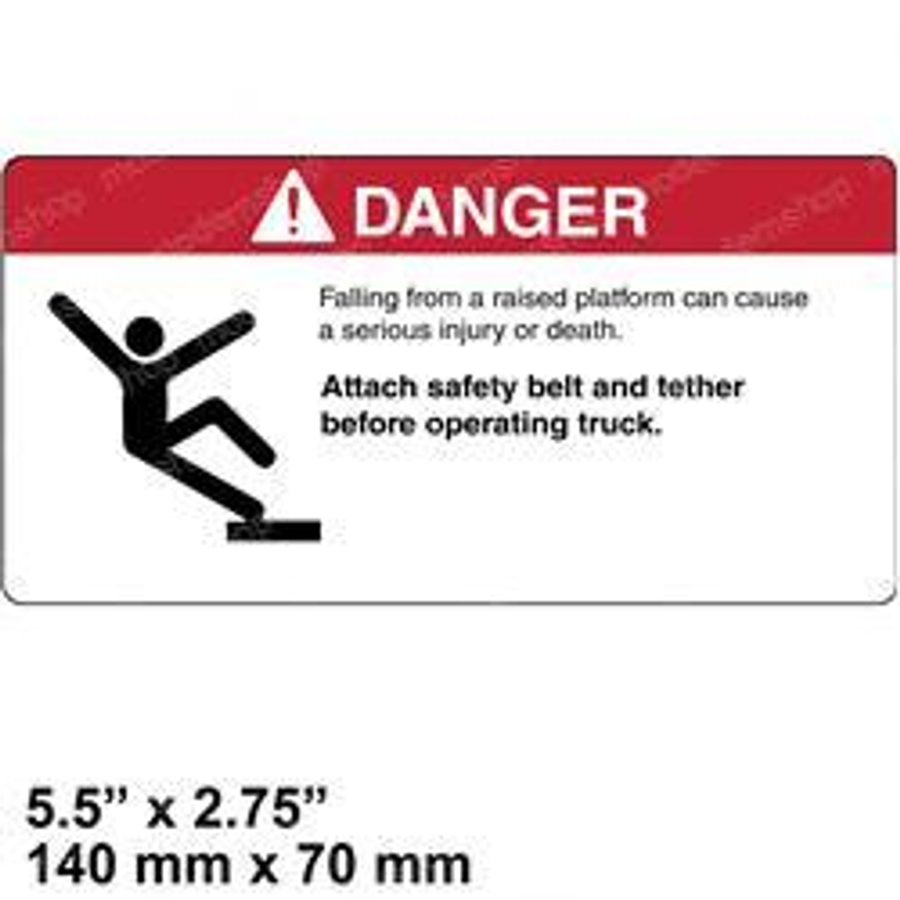69008: Aftermarket Crown Forklift Tether - Danger 69008: Aftermarket Crown Forklift Tether - Danger
