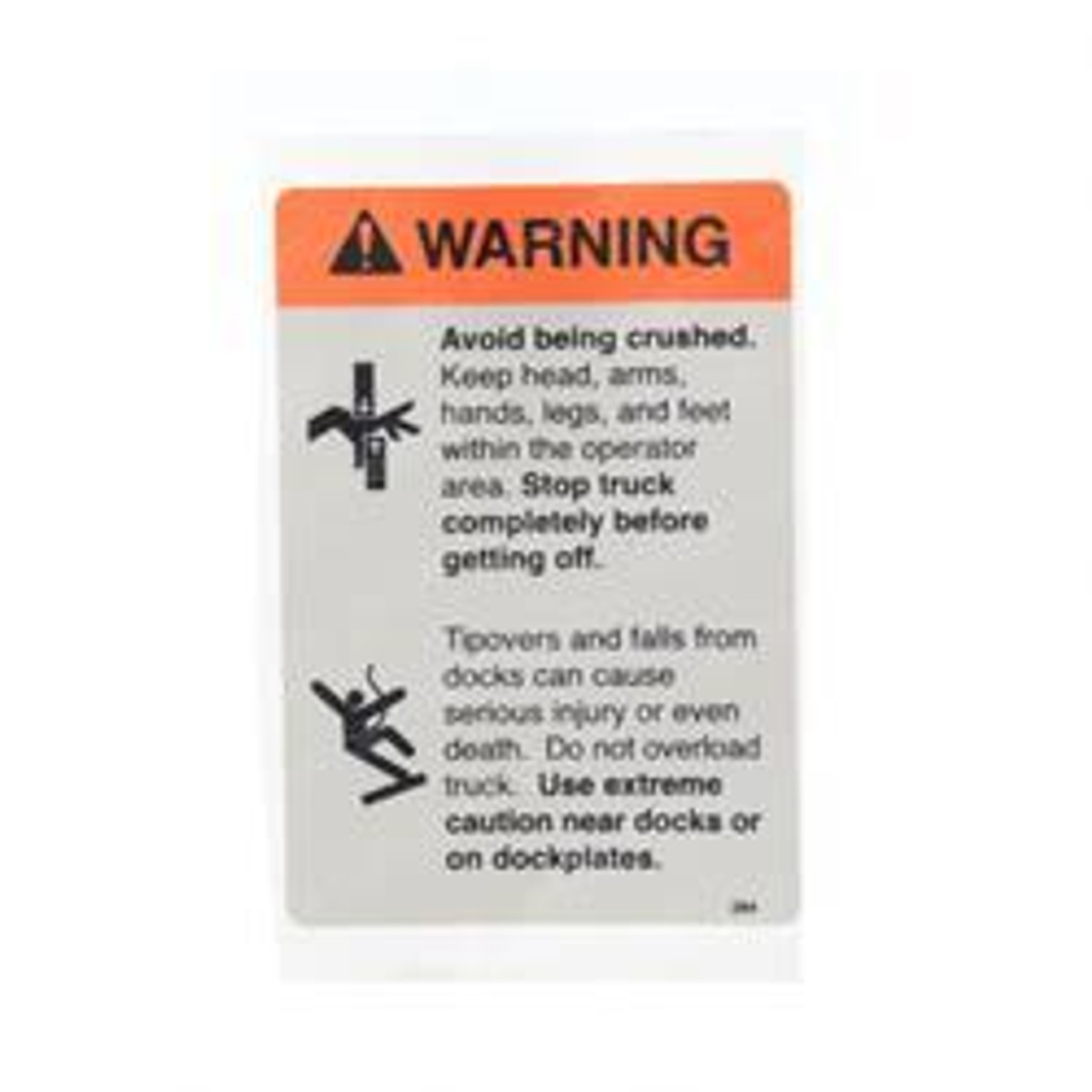 69264: Aftermarket Crown Forklift Decal - Warning Rider 69264: Aftermarket Crown Forklift Decal - Warning Rider