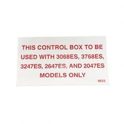 9633: Aftermarket MEC (Mayville Eng) Decal - Control Box