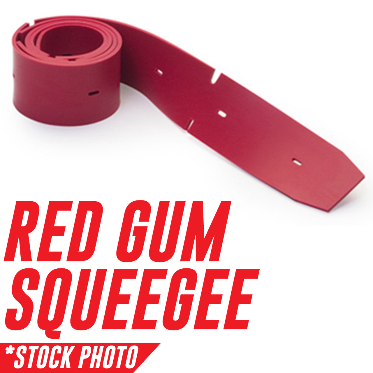 8.600-983.0, 82528: Squeegee, Front, Red Gum fits Windsor Models Saber Cutter 32, Saber Glide 32, Saber SX28, Saber SX34