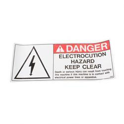 0323896: Aftermarket Snorkel Decal - Electrical Hazard