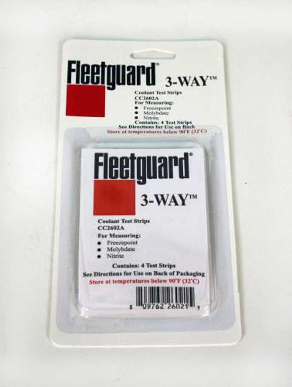 CC2602A: Fleetguard 4 Pk 3-Way Strips Coolant Test Kit