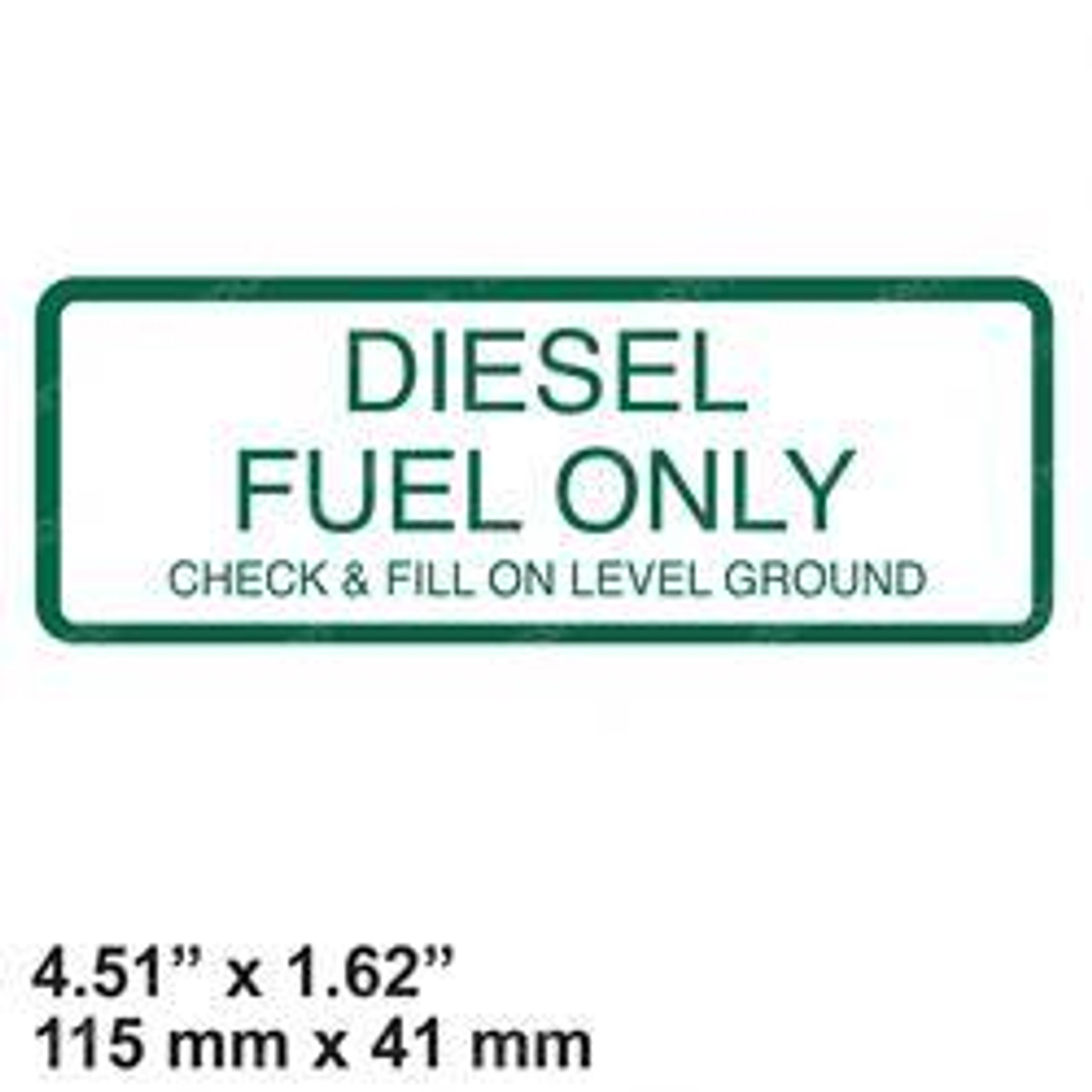 10120989: Aftermarket Jlg Decal- Diesel Fuel Only -
