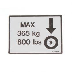 1705059: Aftermarket Gradall Decal - Wheel Loads
