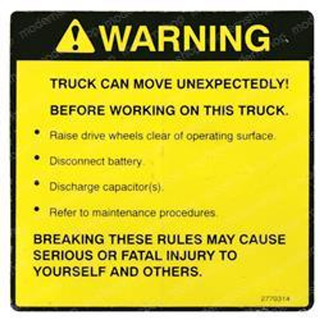 2770314: Aftermarket Clark Forklift Decal