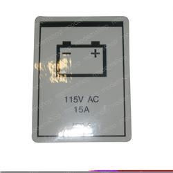 44980: Aftermarket Genie Decal - Label Pwr To Charger