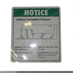 46286: Aftermarket Genie Decal - Battery Connect