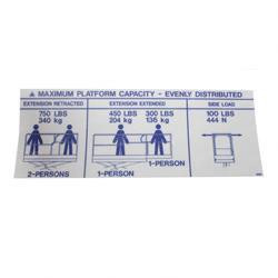 90298: Aftermarket MEC (Mayville Eng) Decal - Capacity 750LBS