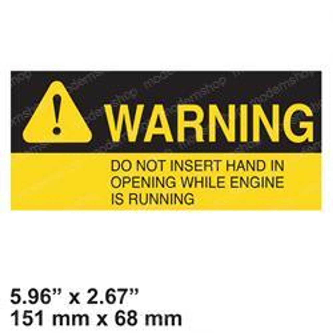 91033011: Aftermarket Gradall Warning Decal