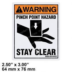 B06-00-0405: Aftermarket Haulotte Decal - Hand Pinch