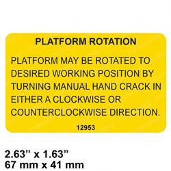 12953: Aftermarket Genie Decal Plat.Rotation Intruc