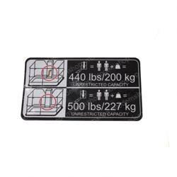 1706106: Aftermarket Gradall Decal Capacity Mtb T350