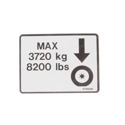 1706126: Aftermarket Jlg Decal - Max Tire Load