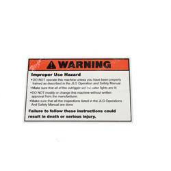 1706135: Aftermarket JLG Decal - Warning Inspection