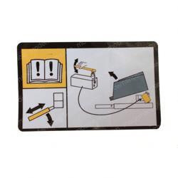 1706384: Aftermarket JLG Decal Manual Descent Inside