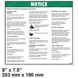 52073: Aftermarket Genie Decal - Notice Oper Inst Plat