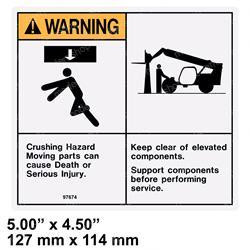 97674: Aftermarket Genie Decal - Crush Hazard