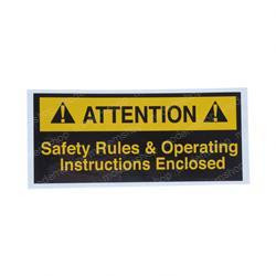 010076-001: Aftermarket Upright Decal - Attention