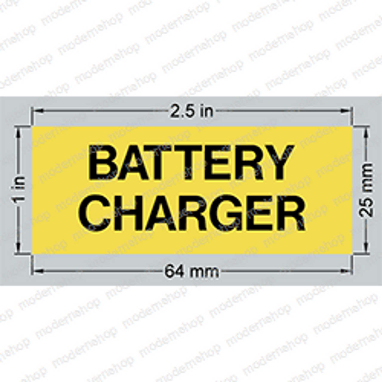 066522-000: Upright DECAL - BATTERY CHARGER