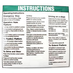 1000134: Aftermarket Genie Decal - Notice Plat Op Ins 68DC