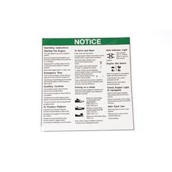 1000254: Aftermarket Genie Decal Notice Operating Instic
